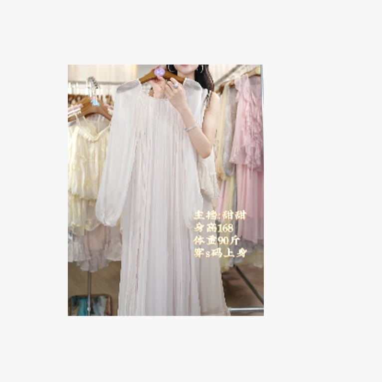 新【甜甜轻奢-】重磅100桑蚕丝连衣裙H9034