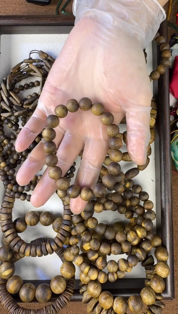 沉香手串1008棋楠沉香手串圆珠单圈