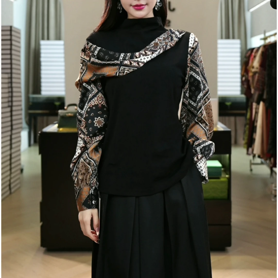 2025年春秋季新款【2459】时尚女装气质小众设计不规则显瘦百搭上衣