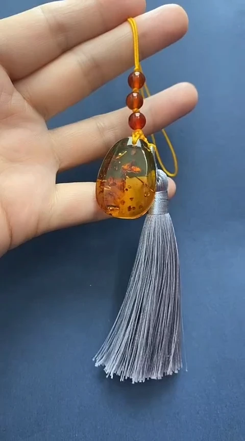 未镶嵌琥珀裸石手机链