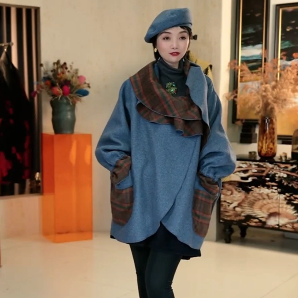 1767篱君2025原创新款时尚绵羊毛外套
