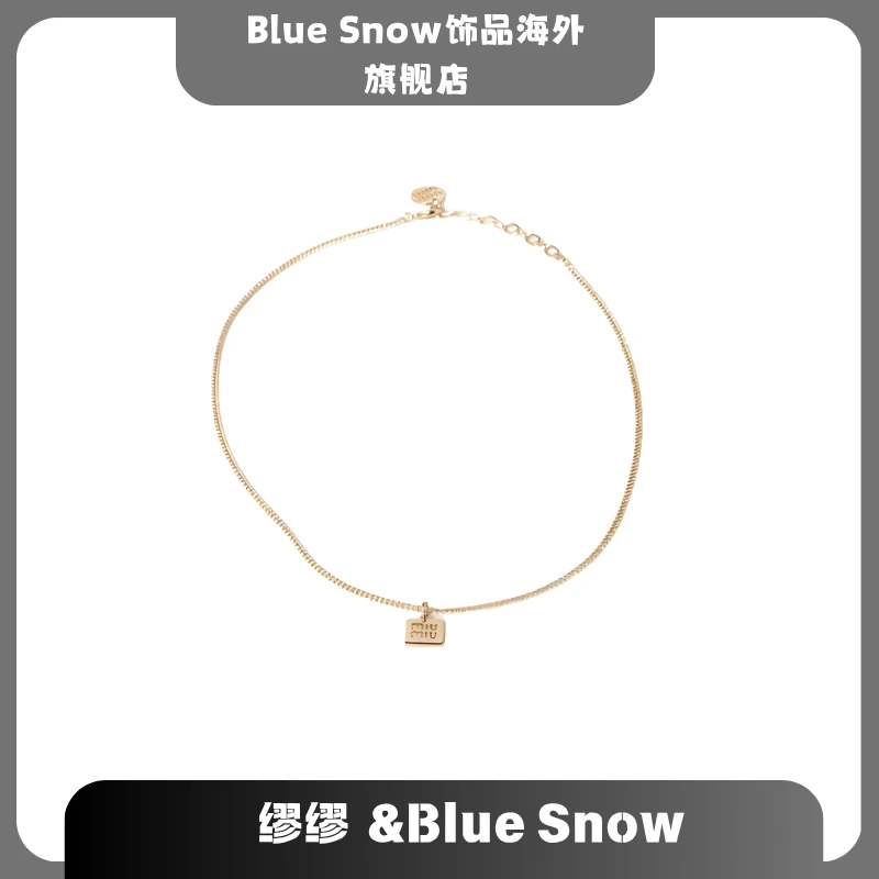 Blue Snow&缪缪 logo设计 金属 项链 女款 双色