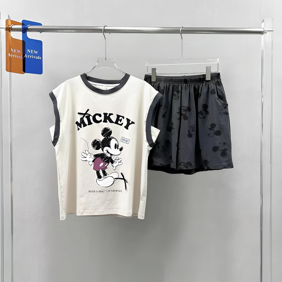 夏季时尚潮流休闲洋气运动减龄宽松显瘦韩版卡通个性网红睡衣套装