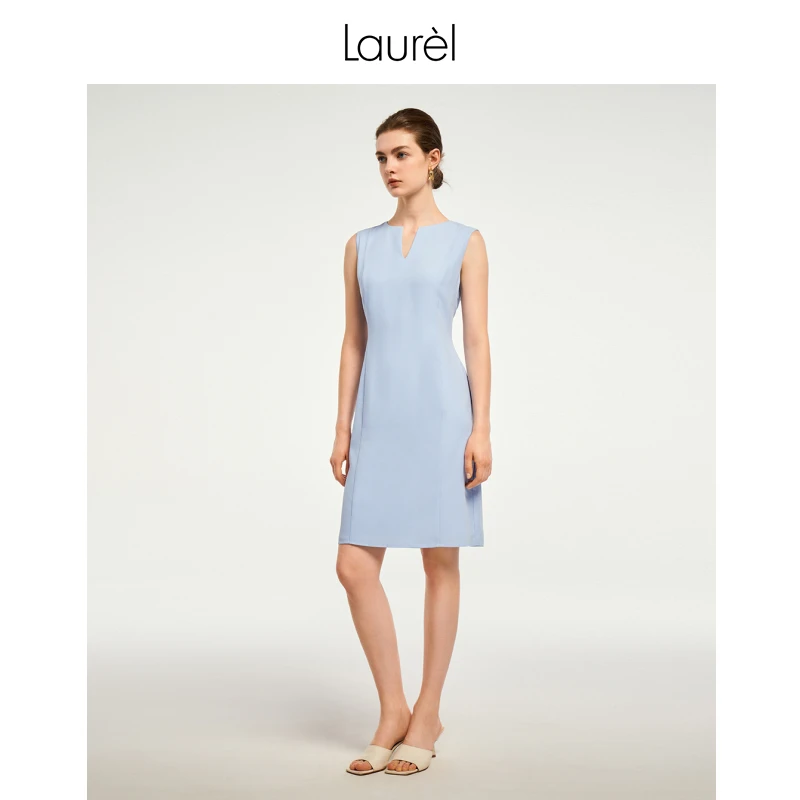 Laurel劳芮经典别致圆领连衣裙女LWD341Y05800