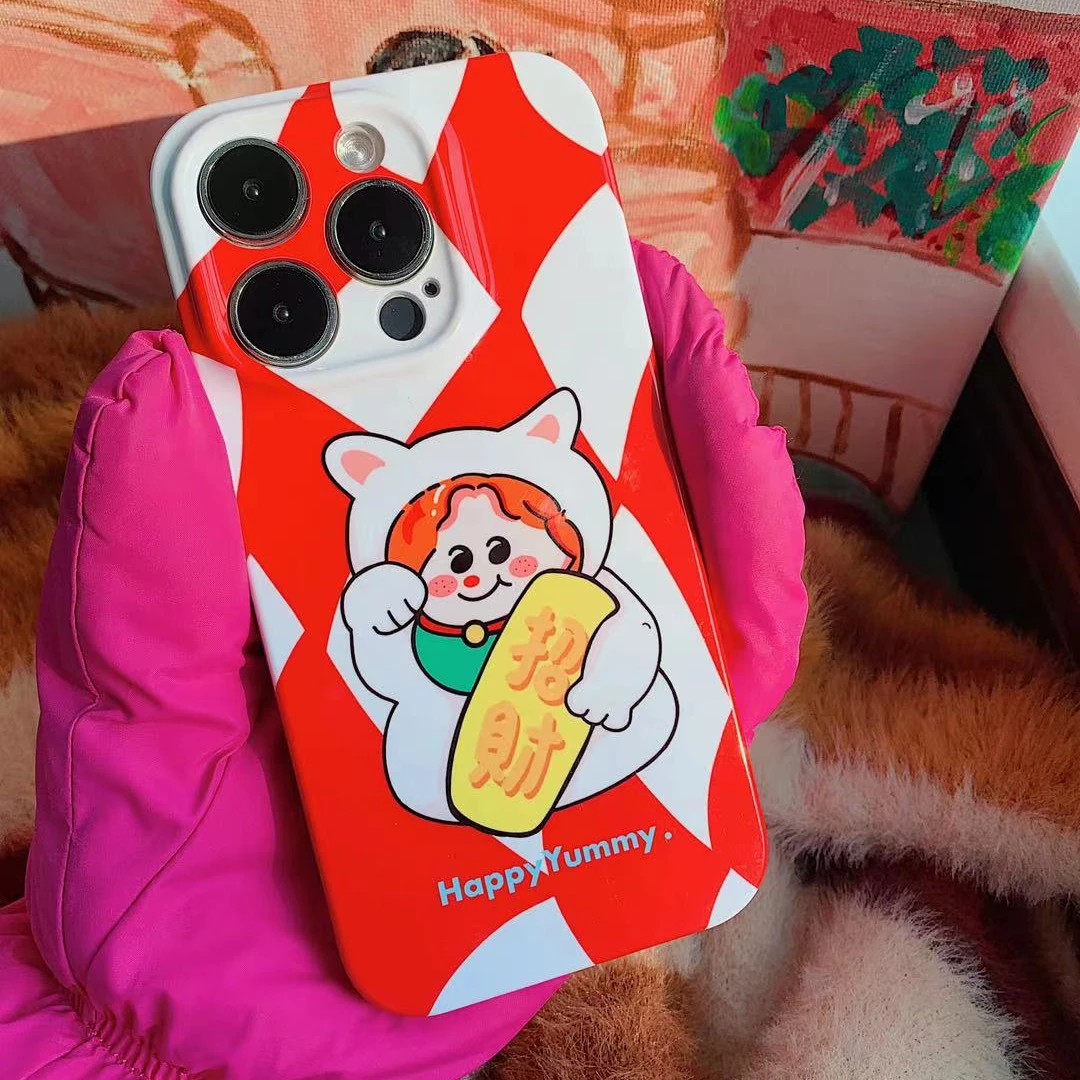 HappyYummy原创设计《招财DUDU》亮面韩国进口菲林软壳全包手机壳