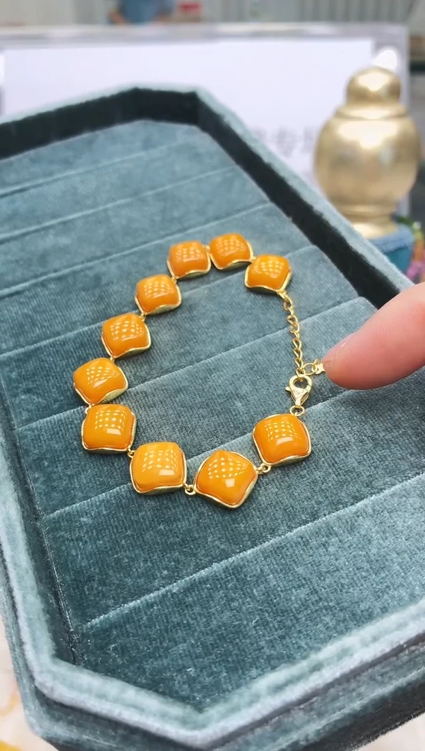 手链蜜蜡银S925镶嵌314ZB1206产品一个（多样性）