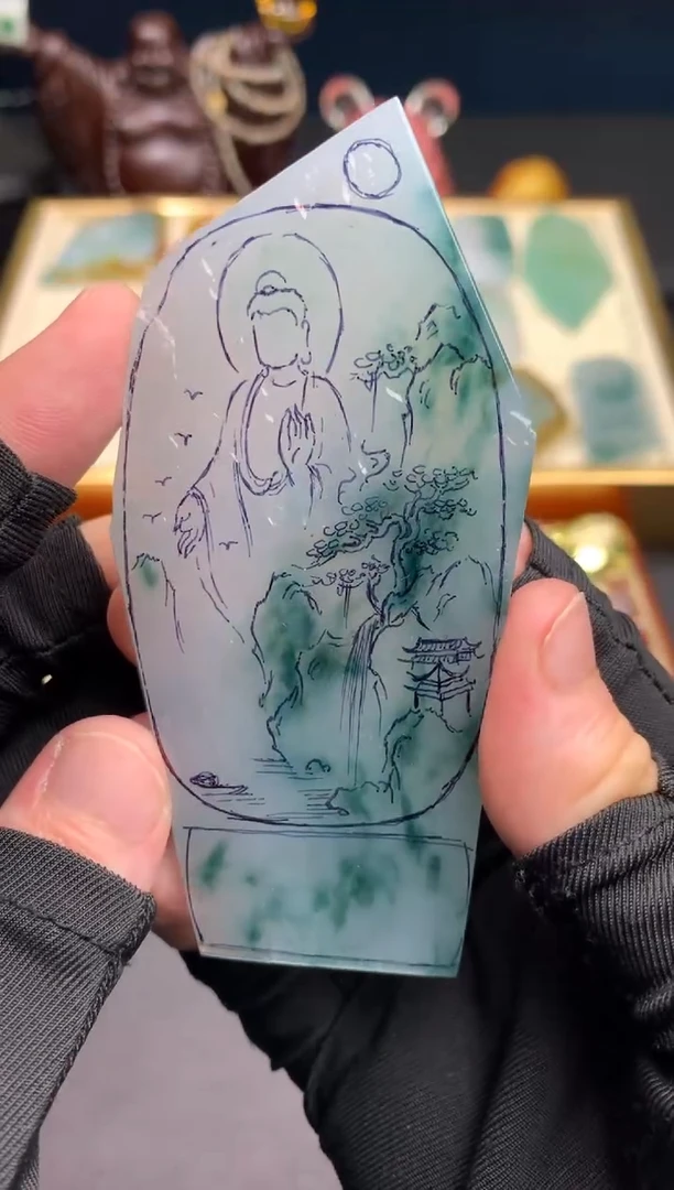 未镶嵌定制翡翠天然翡翠裸石（包工）