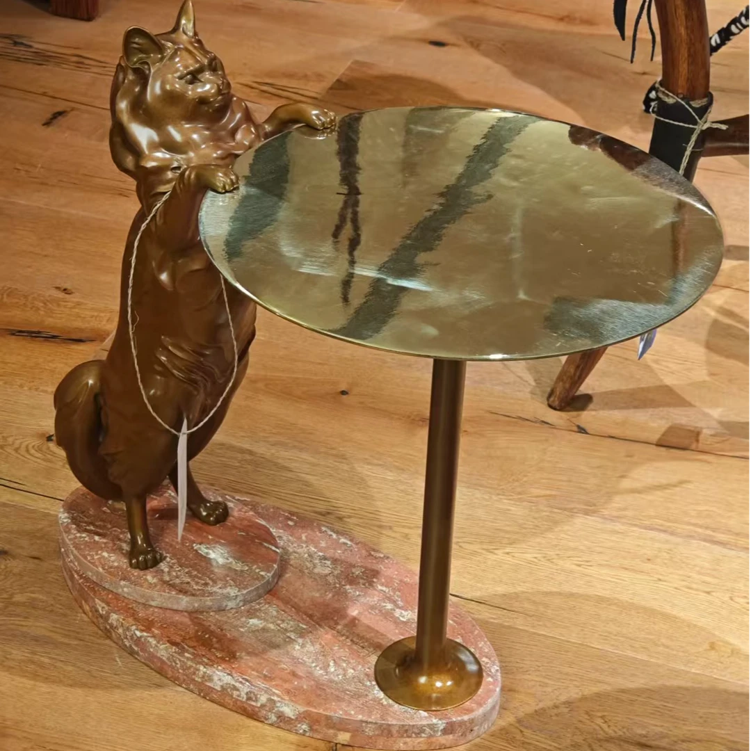 中古风复古怀旧猫咪边几