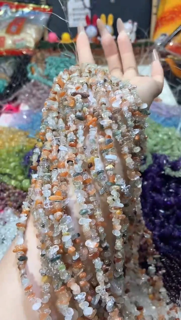 水晶珠宝半成品未镶嵌小彩发晶