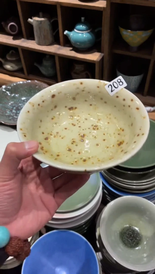 瓷片野**雄208 微瑕枣花反口盘1个