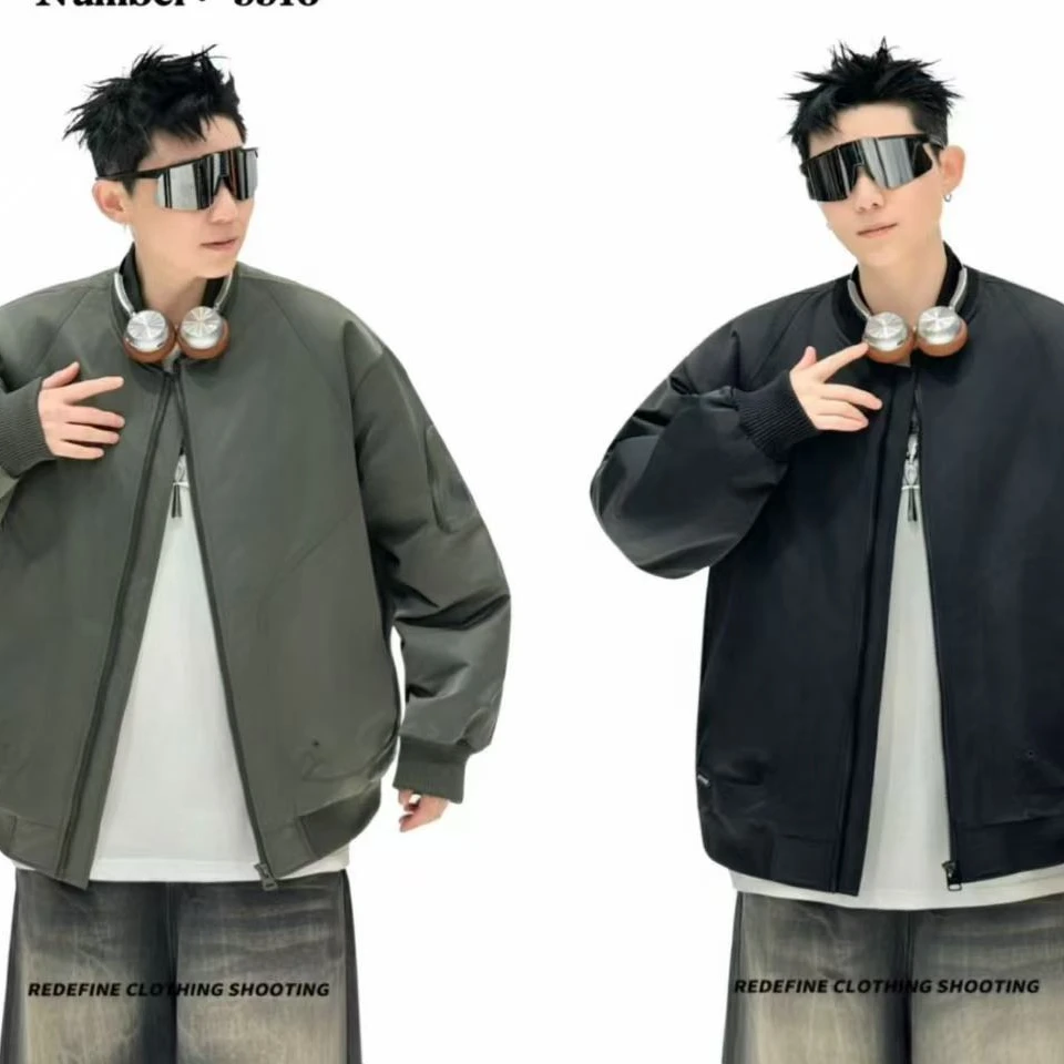 冬季新款加厚飞行棒球领棉衣夹克外套3316