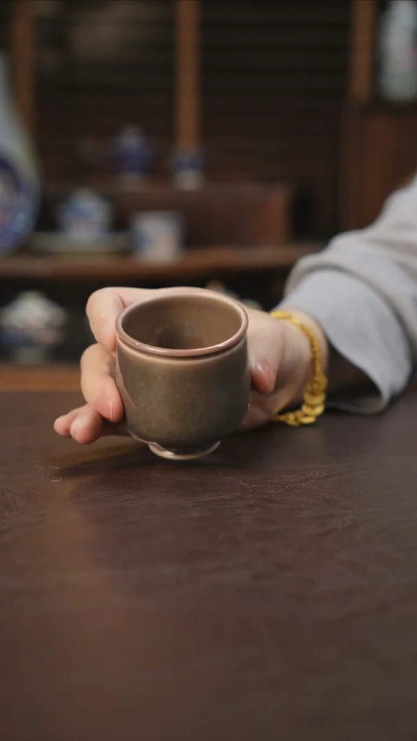 杯景德镇陶瓷杯碗柴烧多人