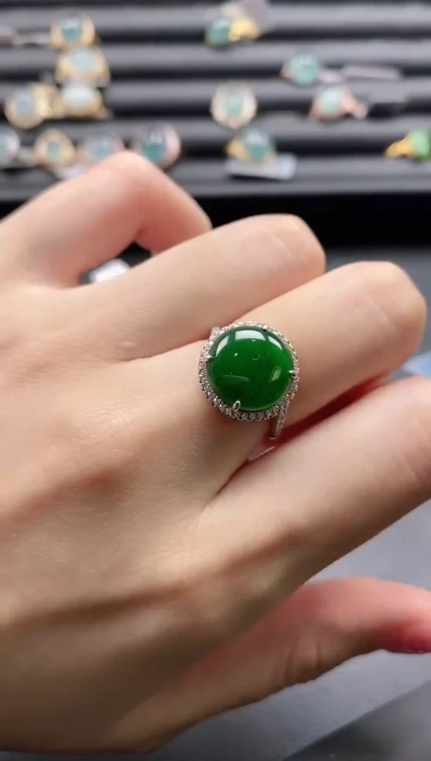 【闪购商品】翡翠戒指银S925镶嵌1111