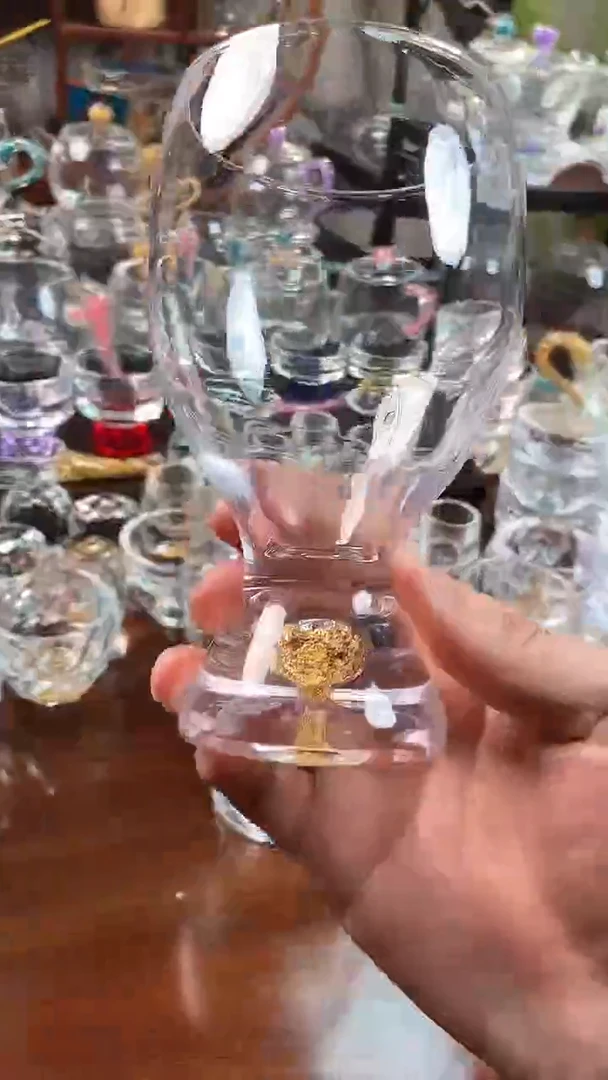 【闪购商品】玺宴新款水晶380毫升啤酒杯金箔