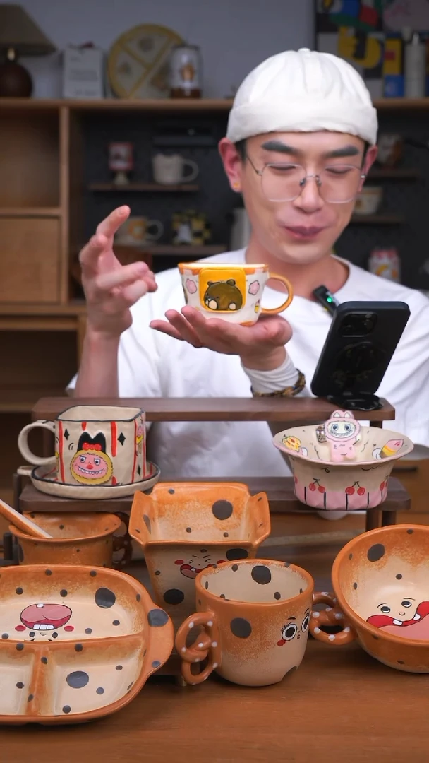 杯子景德镇可爱设计师款陶瓷