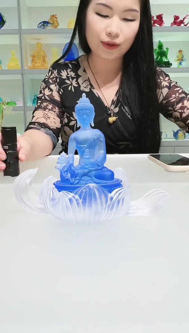 手工艺品琉璃古法琉璃两件套