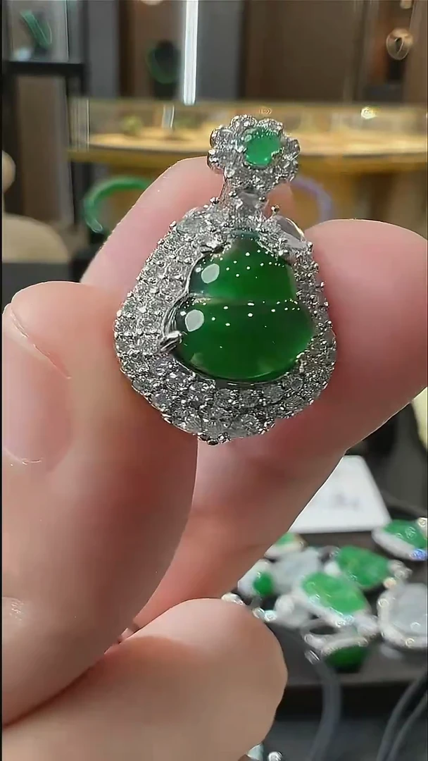 颈饰合金翡翠天然A货翡翠