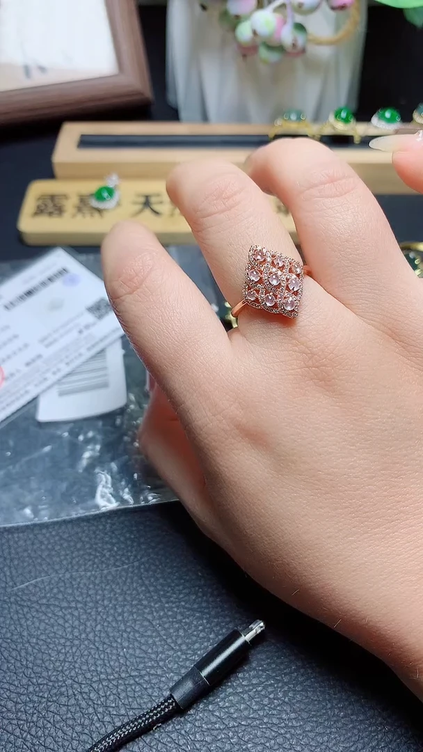 翡翠戒指银S925镶嵌天然翡翠A货s925银镶