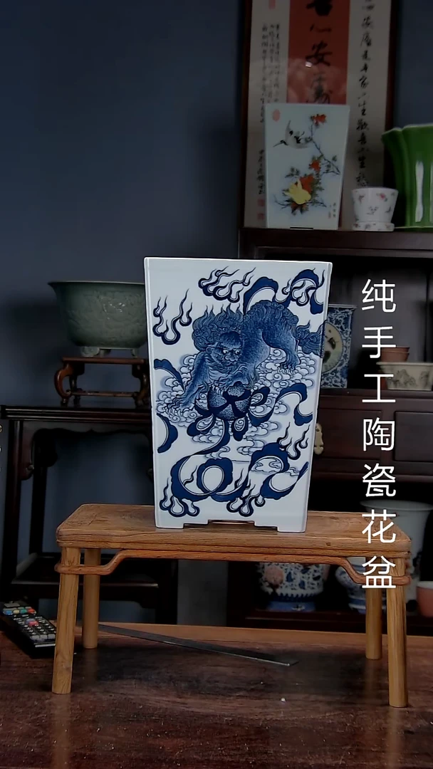 景德镇陶瓷 手工花盆