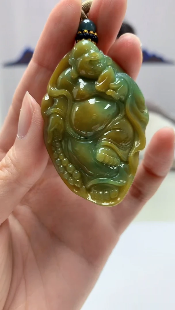 【闪购商品】定制翡翠未镶嵌4917zm-毛货挂件佛公185