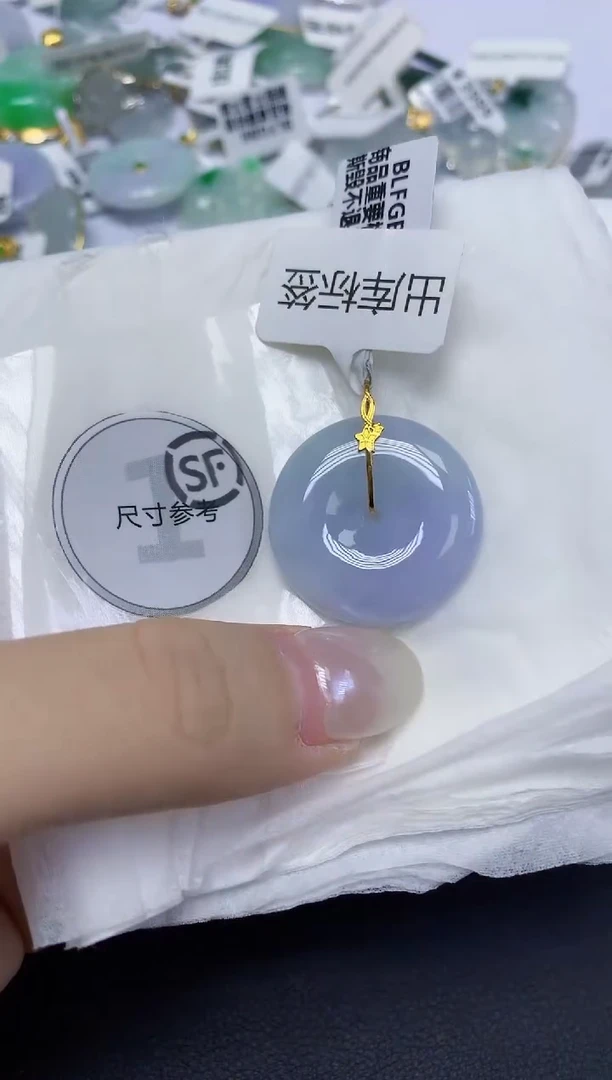 翡翠18K金镶嵌颈饰天然缅甸翡翠A货百元以上9元证书费自理