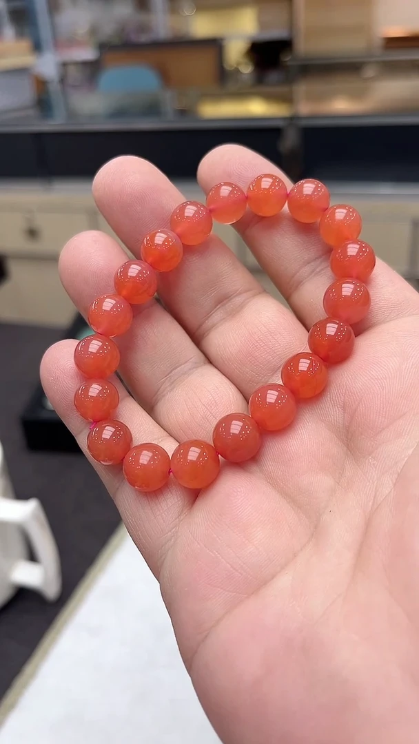 【闪购商品】玛瑙/玉髓手链未镶嵌红色手串多样性发其一