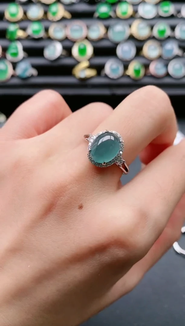 【闪购商品】翡翠戒指银S925镶嵌111111