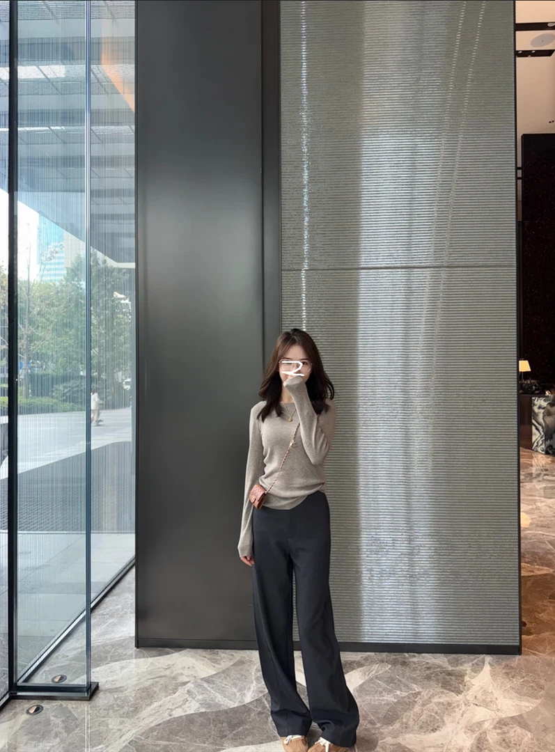 2025老钱风休闲垂感直筒休闲时装裤