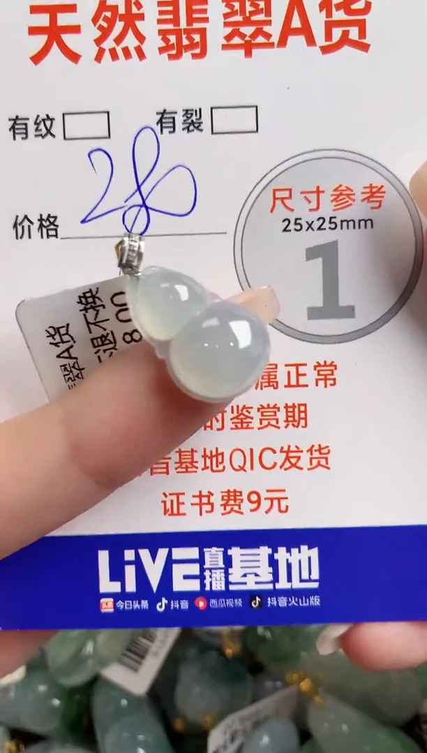 翡翠18K金镶嵌颈饰0379924219