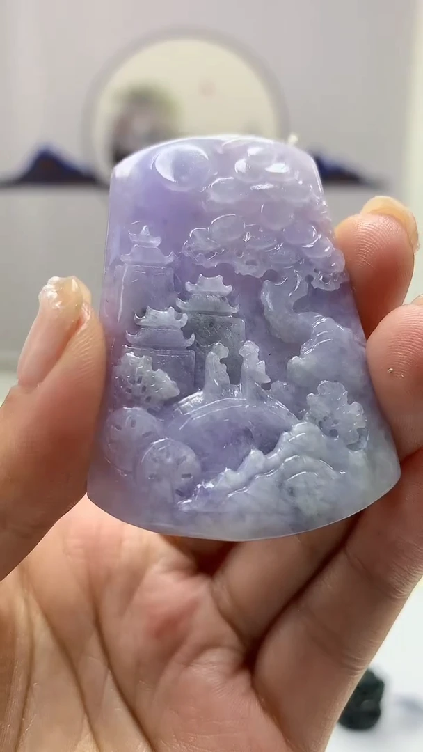 【闪购商品】定制翡翠未镶嵌5145ms-毛货山水142