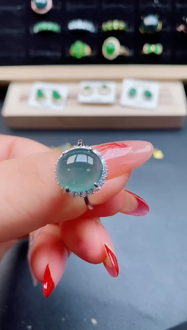 【闪购商品】翡翠戒指银S925镶嵌508055