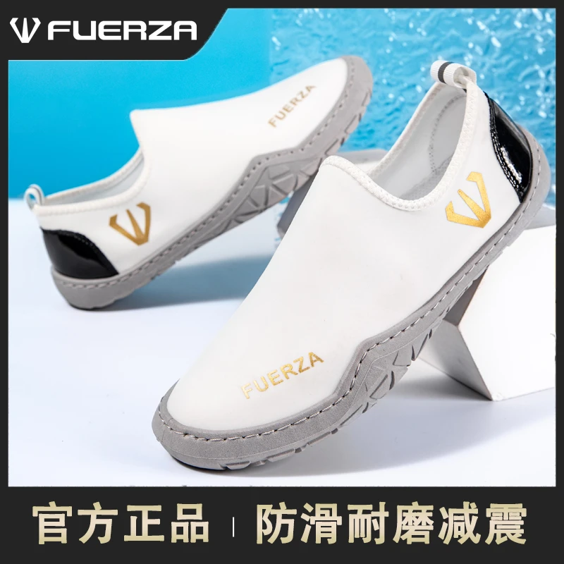 FUERZA时尚一脚蹬懒人鞋秋季耐磨户外休闲鞋透气软底薄款男小白鞋