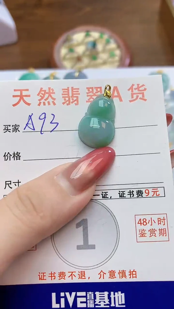 颈饰未镶嵌翡翠天然A货翡翠挂件