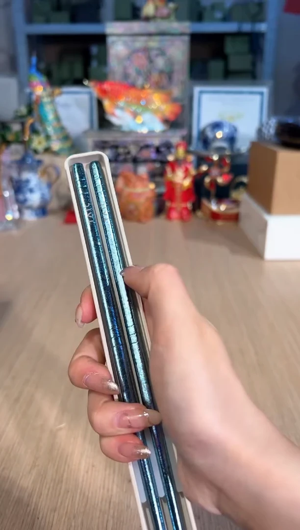 【闪购商品】杯101 钛筷子（蓝）