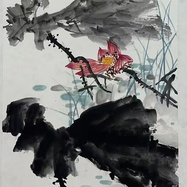 橱窗展示/乐雅文化艺术中心/李庆宣/纸国画/带证书
