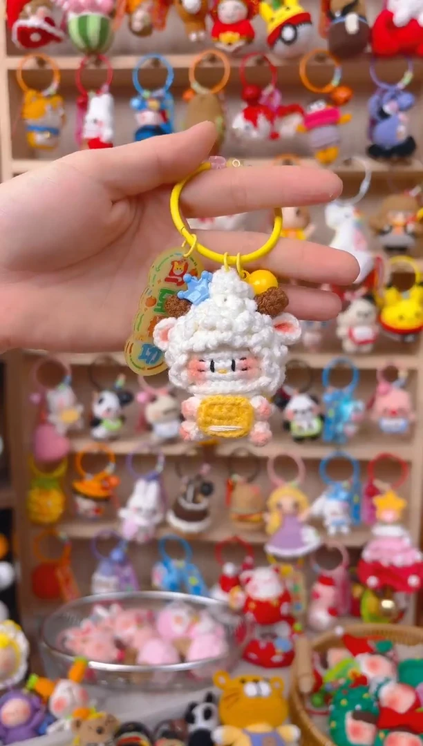 纯手工制作毛线钩织成品懒羊羊