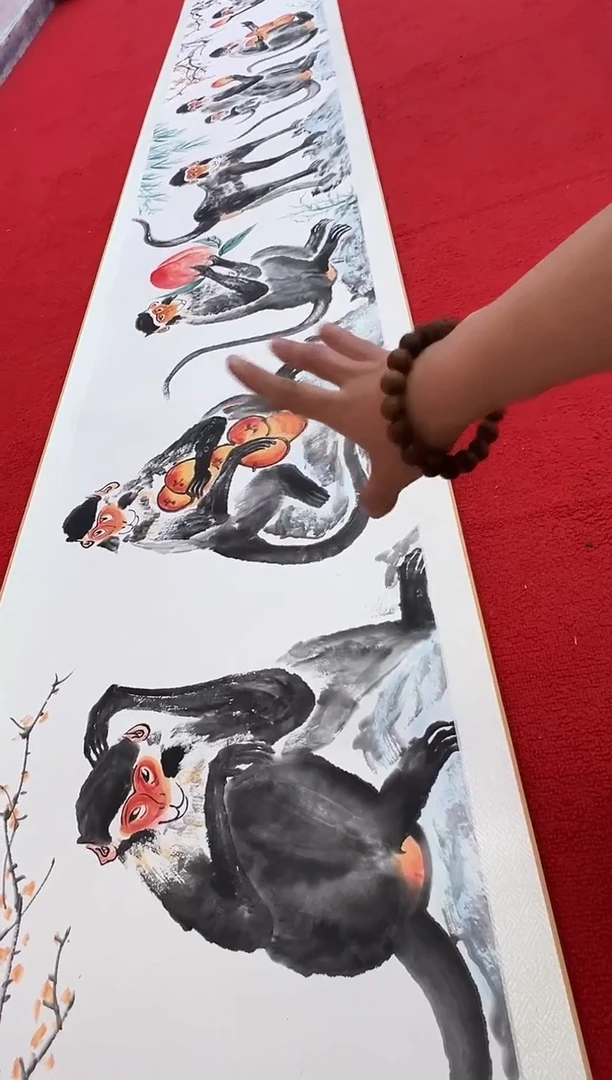 【闪购商品】绘画王冠人-5米-精品长卷作品