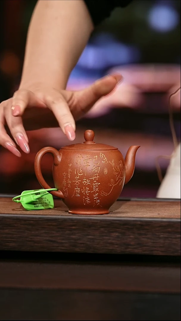 茶壶紫砂原矿紫砂壶  宫灯