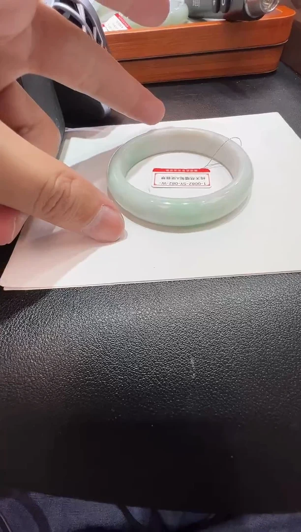 纯天然缅甸A货翡翠手镯54-55mm-纹-82号