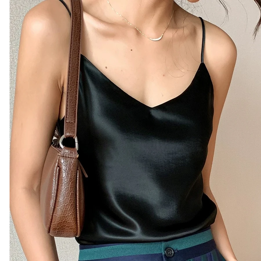 轻职风通勤风吊带显瘦丝滑背心显瘦外穿百搭背心气质设计感X232