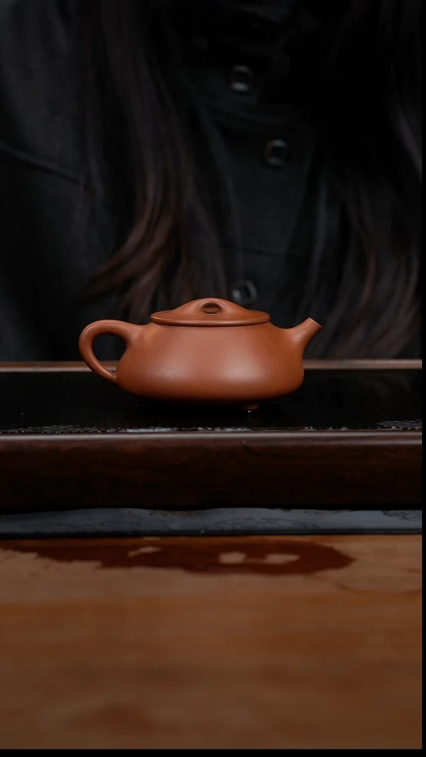 茶壶紫砂安**恙220cc黄龙山原矿底槽清满瓢12