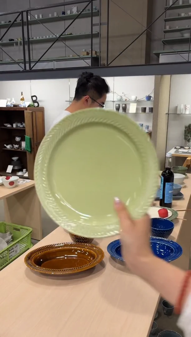 玻璃纸（B）ローズマリープレートL ピスタチオ