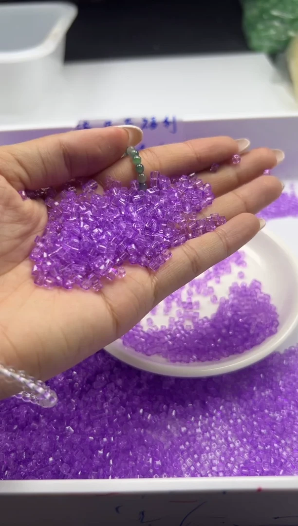 未镶嵌颈饰水晶w1669玻利维亚方糖紫水晶2mm*50