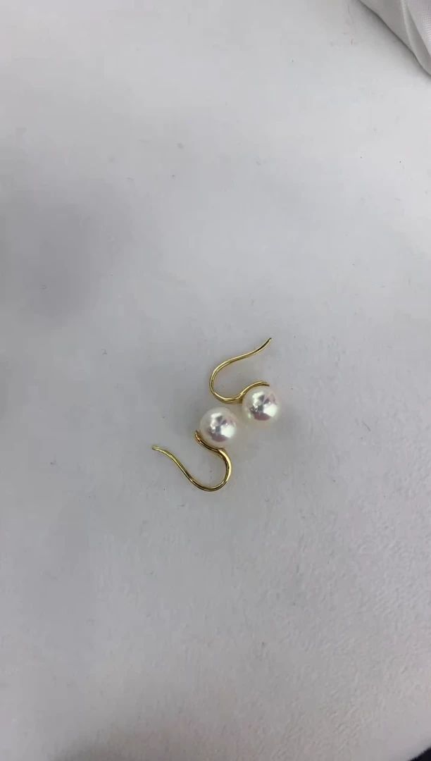 【闪购商品】海水珍珠耳饰18K金镶嵌高跟鞋7.5-8