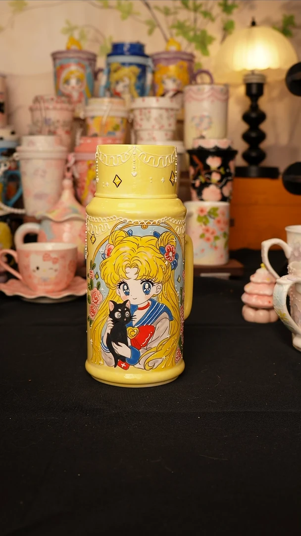 陶景德镇手绘的杯子