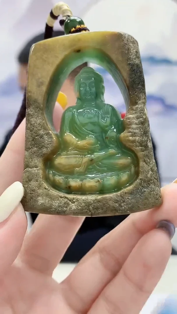 定制翡翠未镶嵌4898lr-毛货挂件95