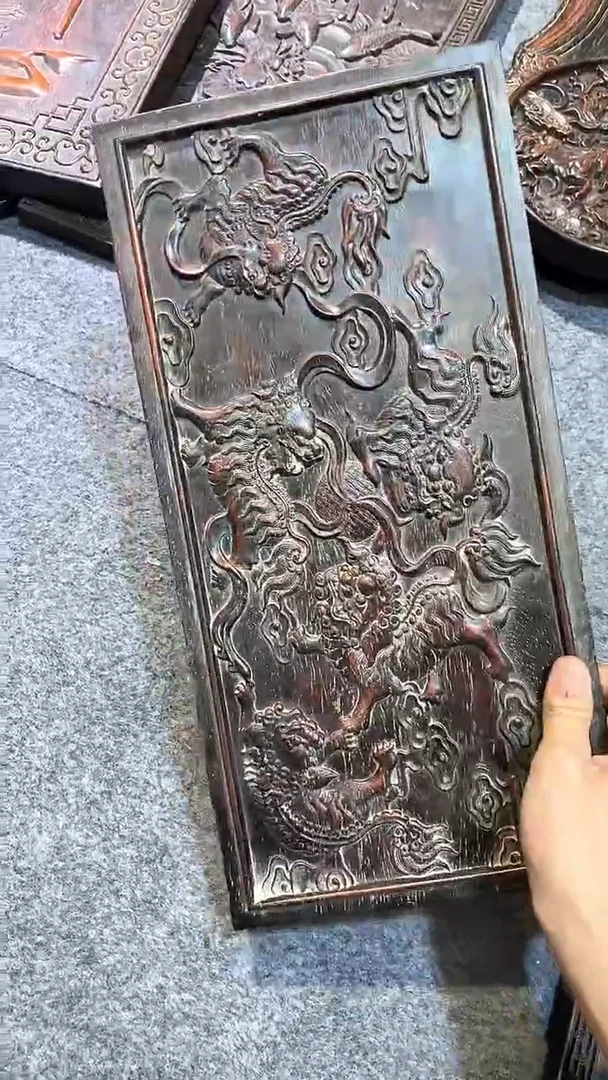 木紫檀木雕一物一拍