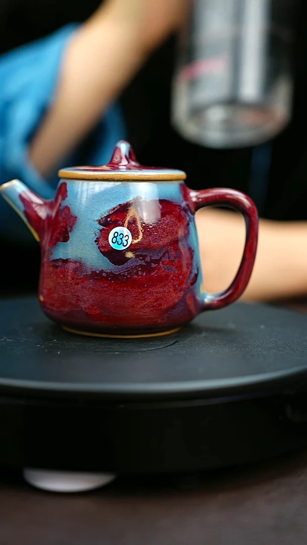 833#原矿钧瓷炉钧釉高石瓢壶