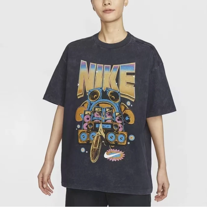 耐克NIKE女子OVERSIZE宽松短袖T恤夏季纯棉针织棉 HF9692010