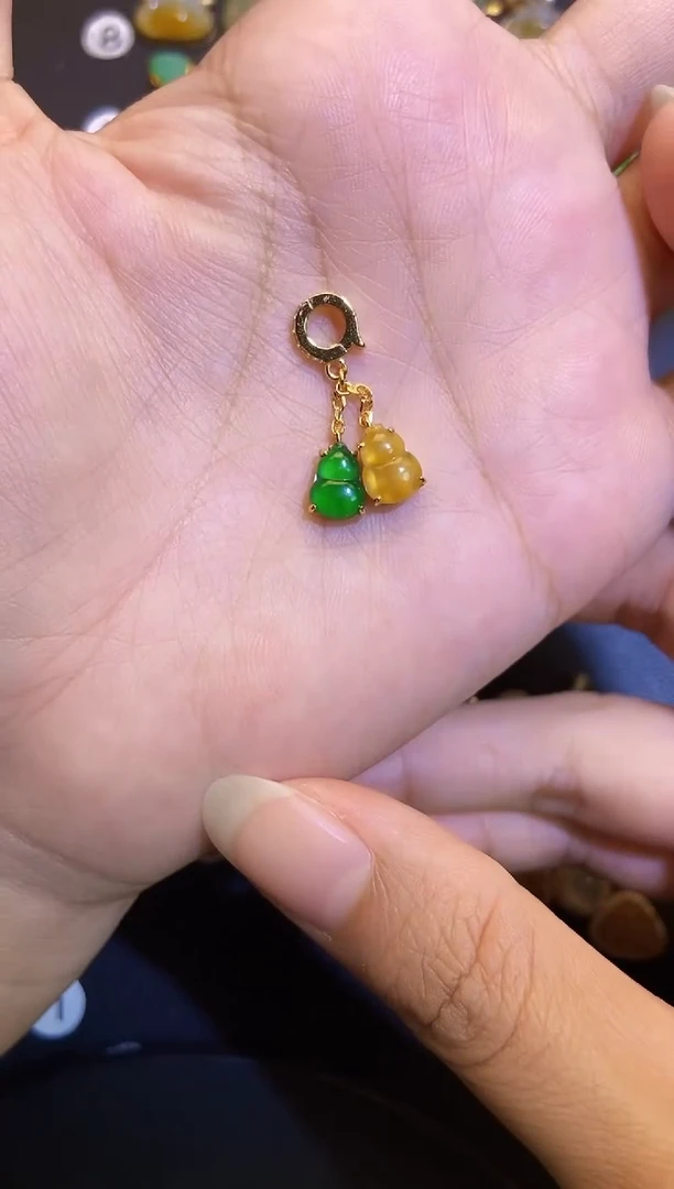 吊坠(不含链)银S925镶嵌翡翠1